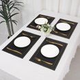 thumbnail image 7 of Unique Bargains Vinyl Placemats for Table Decor Washable Table Placemats 8pk Black 18x12in, 7 of 7