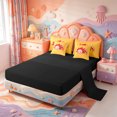 thumbnail image 3 of Manfei Salamander Pattern 7pcs Queen Bedding,Sealife Axolotl Bedding Comforter Set Queen,Black Reversible, 3 of 7