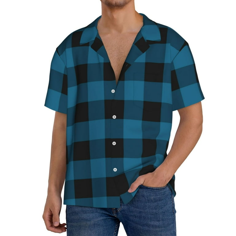 chinese dress ladies Men's Casual Camp Collar Shirt Shirt - Short Sleeve Pioneer in Black Medium
