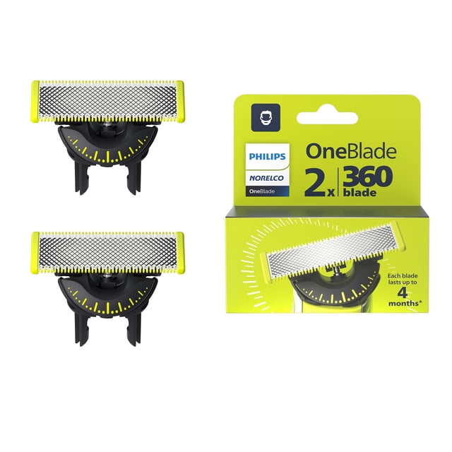 Philips Norelco Genuine OneBlade 360 Blade Replacement Blades, 2 Count, QP420/80