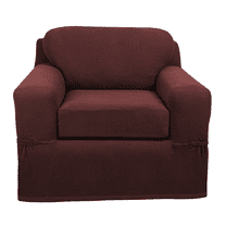 Mainstays Pixel 2-Piece Stretch Chair Slipcover, Wine