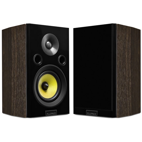 Fluance Signature HiFi 2-Way Bookshelf Surround Sound Speakers for 2-Channel Stereo Listening or Home Theater System  - Natural Walnut/Pair (HFSW)