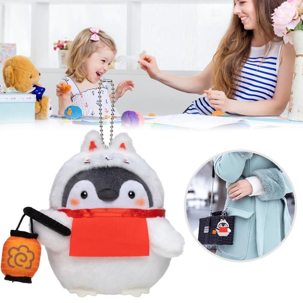 Llavero De Peluche De Animales Pequeños De 12Cm, Llavero Con Colgante De Pingüino, Bolso Portátil Encantador, Regalo De Decoración De Coche Minnieouse FN007065-01