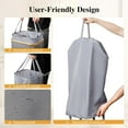 thumbnail image 4 of Large Laundry Hamper, 100L Waterproof Laundry Basket with Lid and Removable Bag, Collapsible Tall Clothes Hamper with Bamboo Handles for Clothes Toys in Dorm Bedroom Bathroom, Grey, 4 of 6