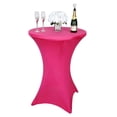 thumbnail image 2 of BalsaCircle 36" Cocktail Spandex Fitted Stretchable Elastic Tablecloth Fuchsia, 2 of 3