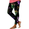 thumbnail image 3 of lcziwo Mardi Gras Leggings for Women Casual High Waisted Workout Yoga Pants 2025 Carnival Theme Printed Tights Full Length Milk Silk Soft Legging Trousers Multicolor M, Daily Sales, 3 of 4