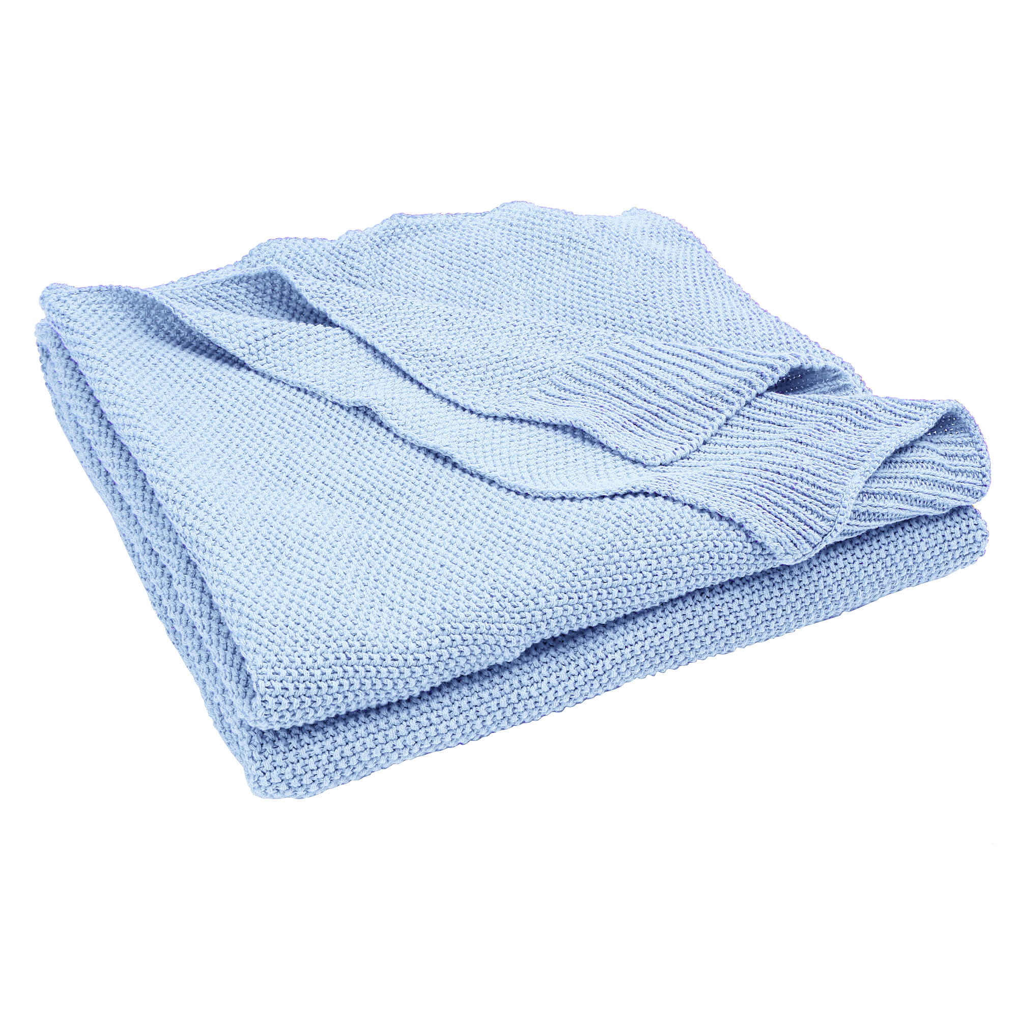 100 Cotton Soft Solid Knit Twin Size Blanket for Bed Sofa Couch Home