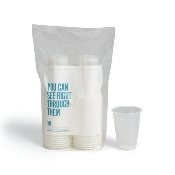 MyOfficeInnovations Plastic Cold Cup 12 Oz. Clear 50/Pack MYO24393964
