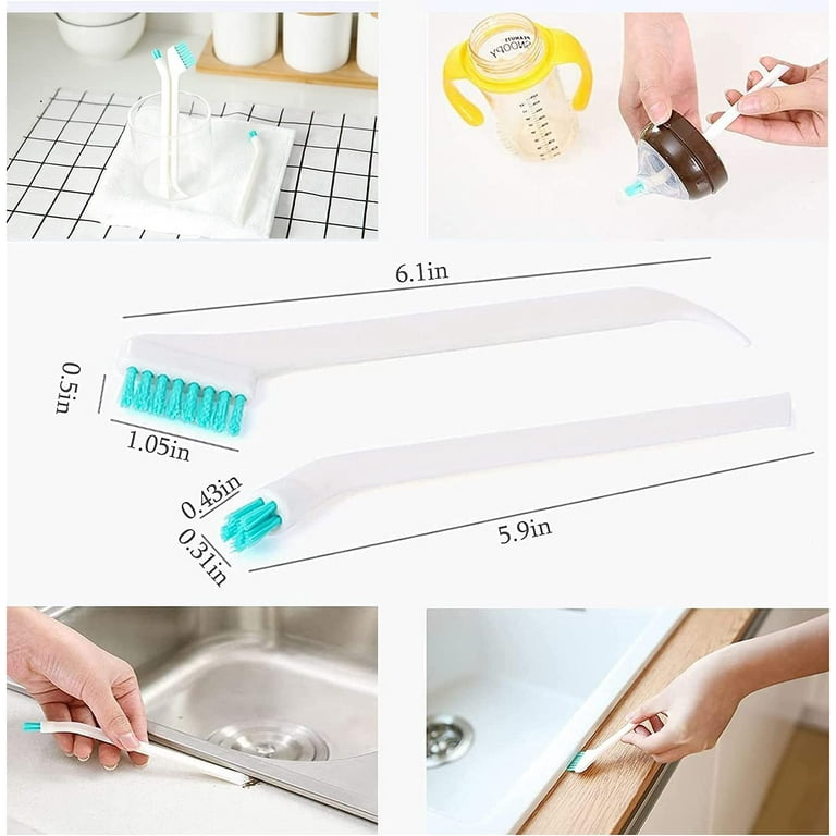 16 Pcs Crevice Gap Cleaning Brush Tool, Happon 8 in 1 Detail Cleaner Brush  for Bottle Cap Small Gap Brushes for Home Cleaning Window Groove Versatile  Household Small Spaces Cleaning Brushes 