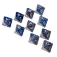 thumbnail image 1 of 10 Pcs Jeu de Rôle Jeu Polyédrique Multi-Faces D8 pour Jeu Gris, 1 of 8