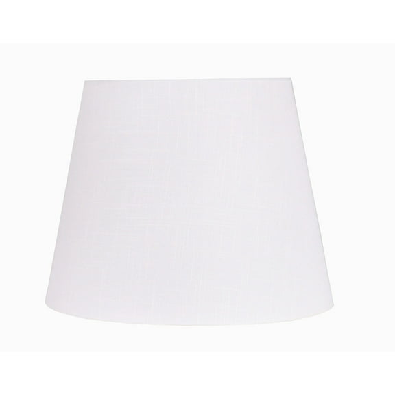 Better Homes & Gardens 10"D x 14"W x 11"H Tall White Linen Fabric Drum Lamp Shade