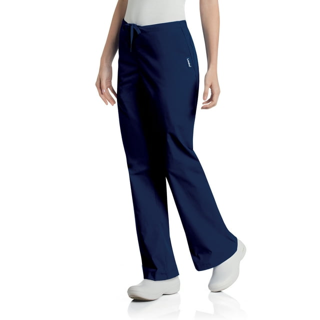 Landau Essentials Pantalon d'Uniforme à Jambe Évasée pour Femmes : Coupe Classique et Décontractée, Cordon de Serrage/ Taille Élastique 8335
