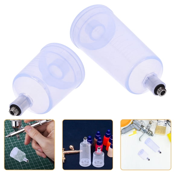 Soimiss 2Pcs Detachable Airbrush Paint Cup Clear Bottle with Large Capacity for Efficient Painting
