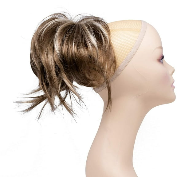 Onedor 12 inch Premium Synthetic Adjustable & Customizable Updo Style Ponytail Hair Extension with Clip on Claw Attachment (12TT26)