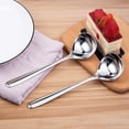 thumbnail image 2 of Billuyoard Cuchara de sopa con mango largo, cuchara de acero inoxidable resistente al calor, resistente y duradera, 2 pack/lote Mostrada, 2 of 6