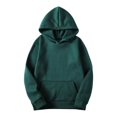 thumbnail image 4 of Brondbend Women Sweatsuits Sets Womens Pullover Hoodies Long Sleeved Pocket Drawstring Pullover Solid High Waist Jogger Outfits Casual Loose Tracksuits Party Fall Winter Sets Green, 4 of 4