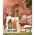 thumbnail image 3 of Welcome Fall Gnome Garden Flag Pumpkin Thanksgiving 12.5x18 Inch Small Double Sided Burlap Flags For Outside Buffalo Check Plaid Outdoor Seasonal Decor For Yard, 3 of 5
