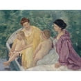 thumbnail image 2 of Mary Cassatt 24x19 Black Ornate Framed Double Matted Museum Art Print Titled: Le Bain (1910), 2 of 5