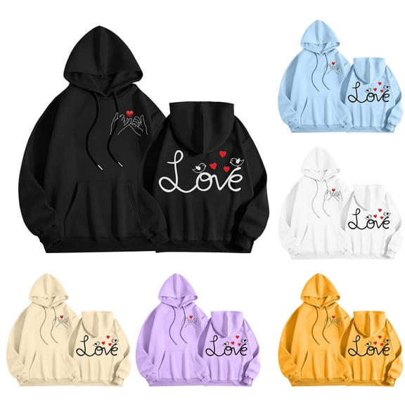 Valentines Sweatshirts for Men Couples Valentines Day Shirt Cute Sweet Hearts Print Pullover Tops Purple XXL