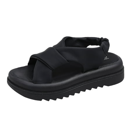 

KaLI_store Womens Shoes Sandals for Women Casual Summer Hollow Out Vintage Sandal Gladiator Outdoor Shoes Black