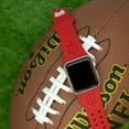 thumbnail image 2 of Indiana Engraved Silicone Unisex Watch Band for Apple Watch - 42/44/45/49mm(46mm Series 10/11) Crimson by Affinity Bands, 2 of 4