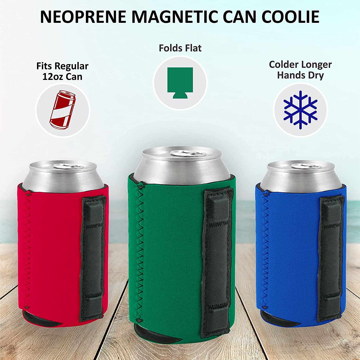 Beer Jokes Funny Designs Magnetic Can Coolie 12 Pack Set