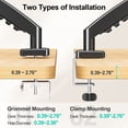 thumbnail image 5 of MOUNT PRO Single Monitor Desk Mount for 13-32 Inch Screen,Adjustable Gas Spring Monitor Arm with Tilt,Swivel,Rotatable,VESA Mounts Fit 4.4-19.8 lbs, 5 of 10