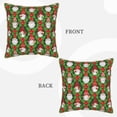 thumbnail image 3 of Haiem Santa Claus And Gnomes Print Velvet Soft Solid Decorative Square Throw Pillow Covers Set with Elegant Piping Christmas Cushion Case for Sofa Bedroom Car-16"x16", 3 of 8