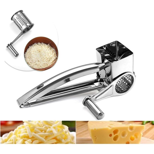 Râpe à Fromage, Râpe à Fromage avec Poignée, Râpe à Parmesan, Râpe à Fromage Rotative Portative, Râpe à Fromage pour Fromage Dur, Chocolat