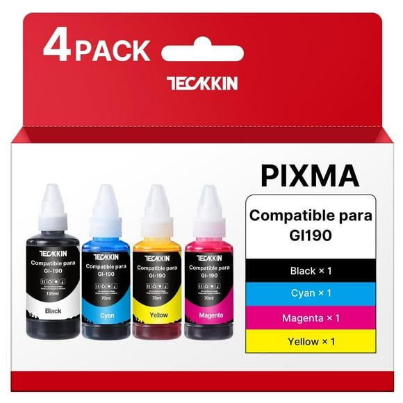 Botella de Tinta TECKKIN Reemplazo Compatible para Canon PIXMA G1100 G1110 G2100 G3100 G3102 G3110 G