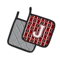 thumbnail image 2 of Carolines Treasures CJ1082-JPTHD Letter J Football Cardinal and White Pair of Pot Holders, 7.5HX7.5W, multicolor, 2 of 2
