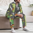 thumbnail image 7 of Kdxio Cartoon Dinosaurs Men’s Pajama Set Pajamas For Men 2 Piece PJ Set with Men Pajama Pants and Long Sleeve T-Shirt Lounge Set-Large, 7 of 7