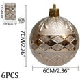 thumbnail image 2 of AYktou 6 Pcs Christmas Balls Ornaments, 2.3 Inch Double Rhombus Embossed Plated Christmas Tree Decorative Hanging Ball, Ornaments Hanging Pieces for Xmas Birthdays Festive Party Decoration, 2 of 6
