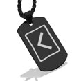 thumbnail image 1 of Stainless Steel Elder Futhark Kenaz Rune Dog Tag Pendant Necklace, 1 of 3