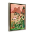 thumbnail image 4 of Desert Camper & Cacti Brown Framed Floater Canvas Wall Art, design by Nabeela Rumi, 4 of 10