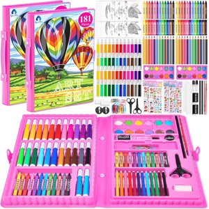Vigorfun 181-Piece Art Set with Wooden Case