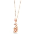 thumbnail image 4 of Pink Diamond Swan Necklace Swarovski Elements Crystal Swan Pendant, 4 of 5