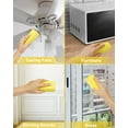 thumbnail image 2 of Damp Duster, 2-Pack Magical Dust Cleaning Sponge Blind Cleaner Duster Tool Sponge Cleaning Brush Reusable Dusters for Cleaning Baseboards, Vent, Ceiling Fan & Cobweb, Lock（Yellow）, 2 of 3