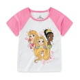 thumbnail image 2 of Disney Princess Short Sleeve T-Shirt and French Terry Shorts Set (Girls), 2 Piece Set, Sizes 2T-6X, 2 of 7