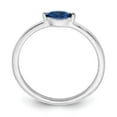 thumbnail image 2 of Auriga 925 Sterling Silver Rhodium Plated Blue CZ Ring for Women Size- 8, 2 of 6
