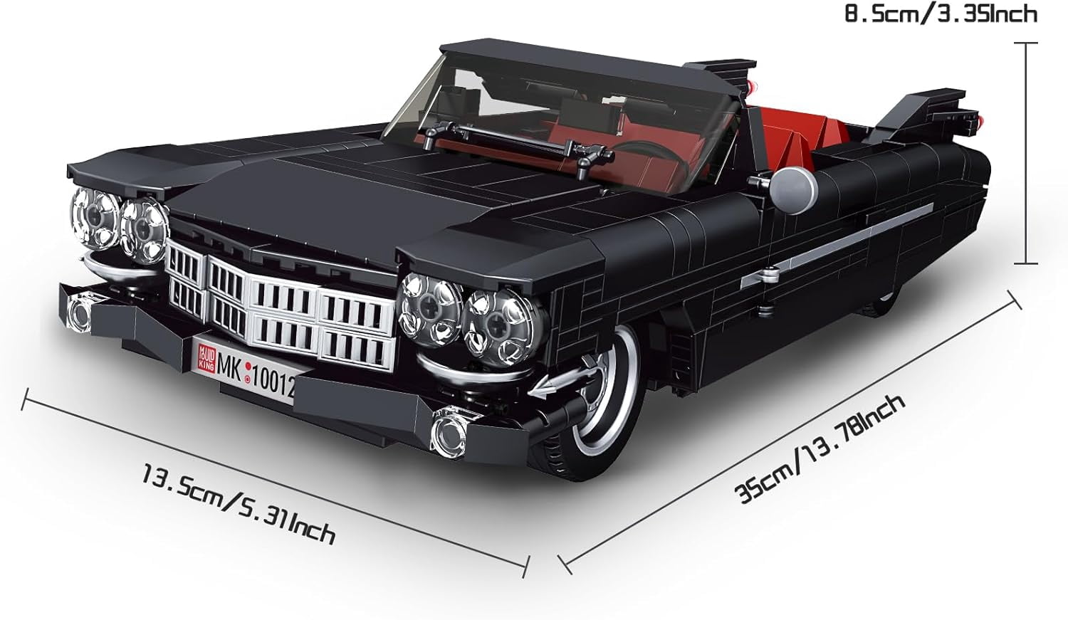 Sports Car Building Block Kits, MOC Classic Car Model Kit Supercar Racing Model Building Sets, Authentically Detailed Build and Display Model for Home or Office Décor (1245+ Pieces)