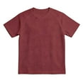 thumbnail image 1 of T-Shirts pour Hommes à Manches Courtes, Col Rond, T-Shirt Léger Rouge Brique, T-Shirts pour Hommes, Été, 1 of 4