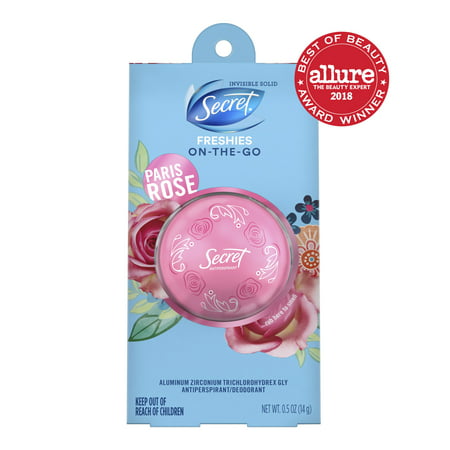 Secret Freshies Invisible Solid Antiperspirant and Deodorant Paris Rose Scent 0.5 (Best Secret Travel Destinations)