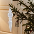 thumbnail image 6 of LGHDIWN 6 Pcs Christmas Finial Ornaments Shatterproof Plastic Finial Ball Drop Ornaments, Christmas Tree Hanging Decorations for Holiday, Vintage Drop Finial Pendant, 6 of 7
