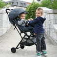 thumbnail image 2 of Bily Compact Easy-Fold Stroller - Heathered Grey, 2 of 9