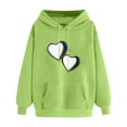 thumbnail image 3 of yillto Hoodie for Womens Sweatshirts Baggy Long Sleeve Heart Printed Long Sleeve Casual Pockets Sweatshirt, 3 of 3
