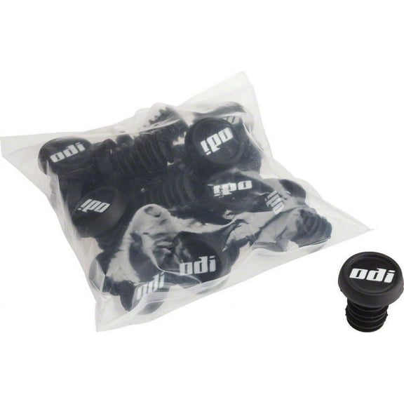ODI Bag Of BMX End Plugs Refill Pack 10 Pair Black with White ODI Logo