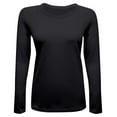 thumbnail image 4 of Womens Long Sleeve T Shirt With Super-Soft Stretch Fabric Round Neck T-Shirts, 4 of 7
