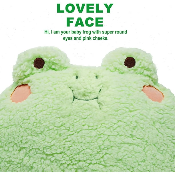 Frog Plush Pillow, Super Soft Frog Stuffed Animal, Adorable Plush Frog  Cuddle Cushion Pillow for Kids 