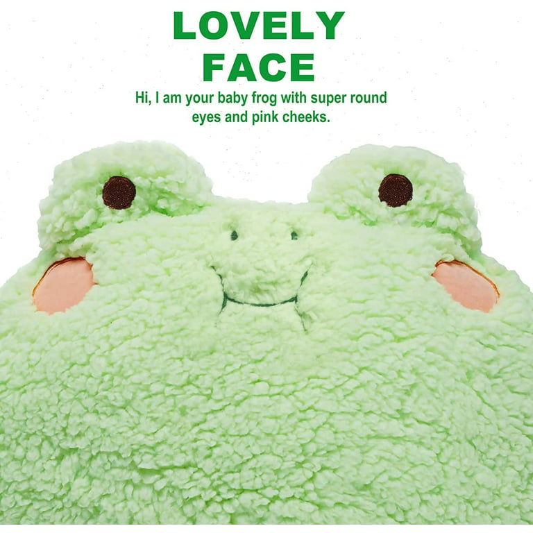 Frog Plush Pillow, Soft Frogs Bears Stuffed Animal Cute Plushies Cartoon Doll  Hugging Pillow Home Cushion Decoration Birthday Gift, for Children Kids  Toddlers Girlfriend 